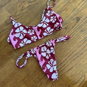 Benoa Papeete Print 2 Piece Set Small Anini Bottoms + Babe Top